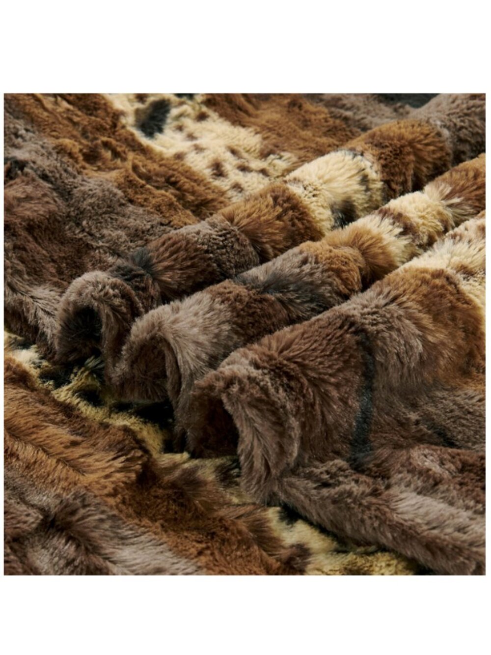 Animal Printed Double Sided Faux Fur Throw 50X60 NWT - Picture 9 of 16